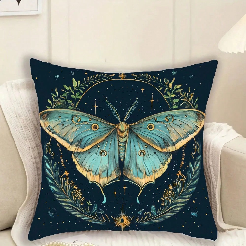 1pc 18x18 Inch Bohemian Moth & - Pillow Insert 18X18 评论和价格