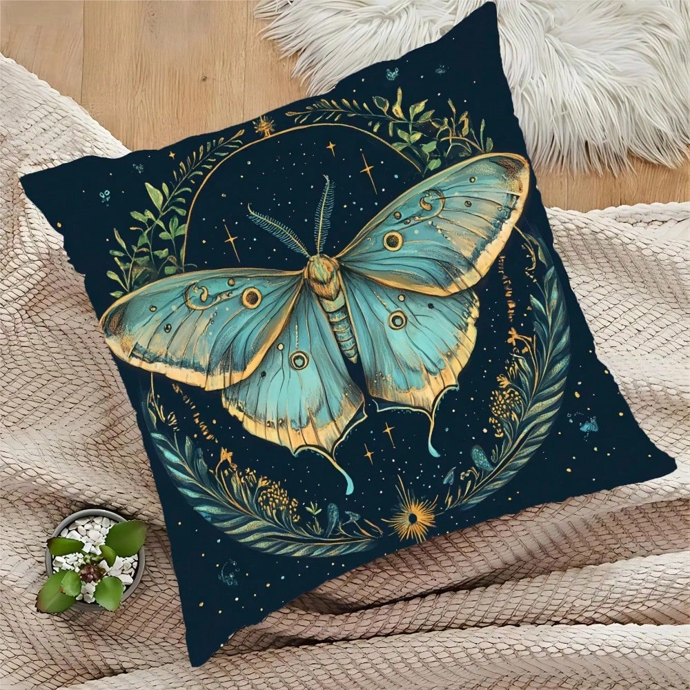 1pc 18x18 Inch Bohemian Moth & - Pillow Insert 18X18 评论和价格