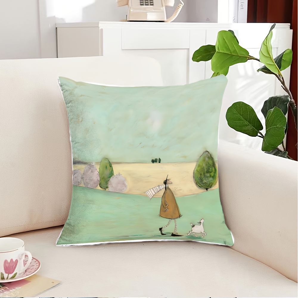 1pc Fashion Cartoon Printed Pi - Pillow Insert 18X18 评论和价格