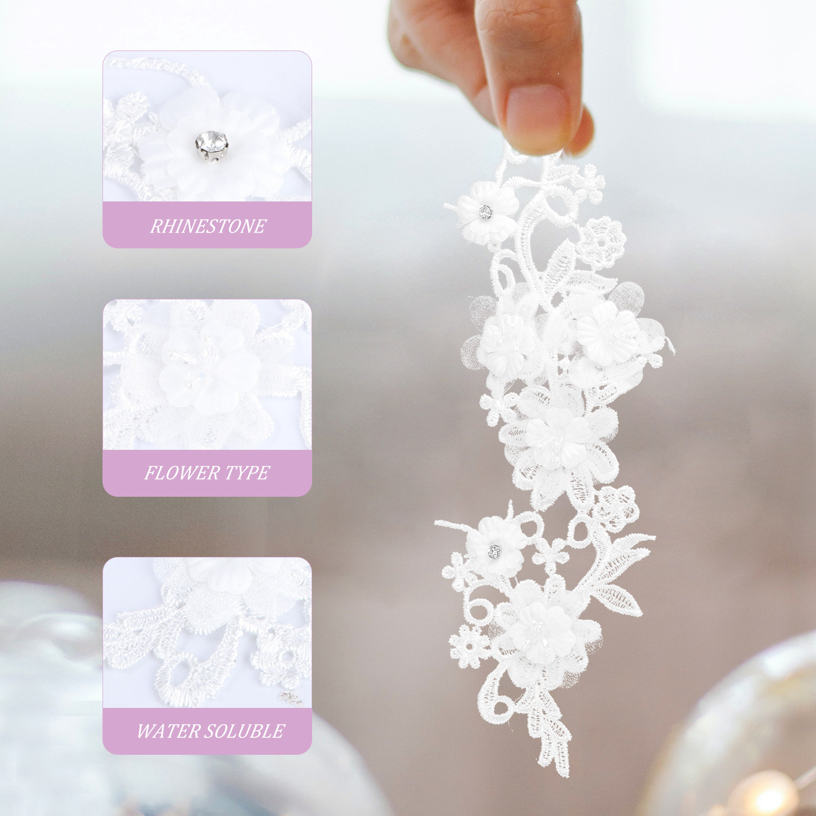 1Pair Premium Polyester Flower - Home Textiles Premium 评论和价格