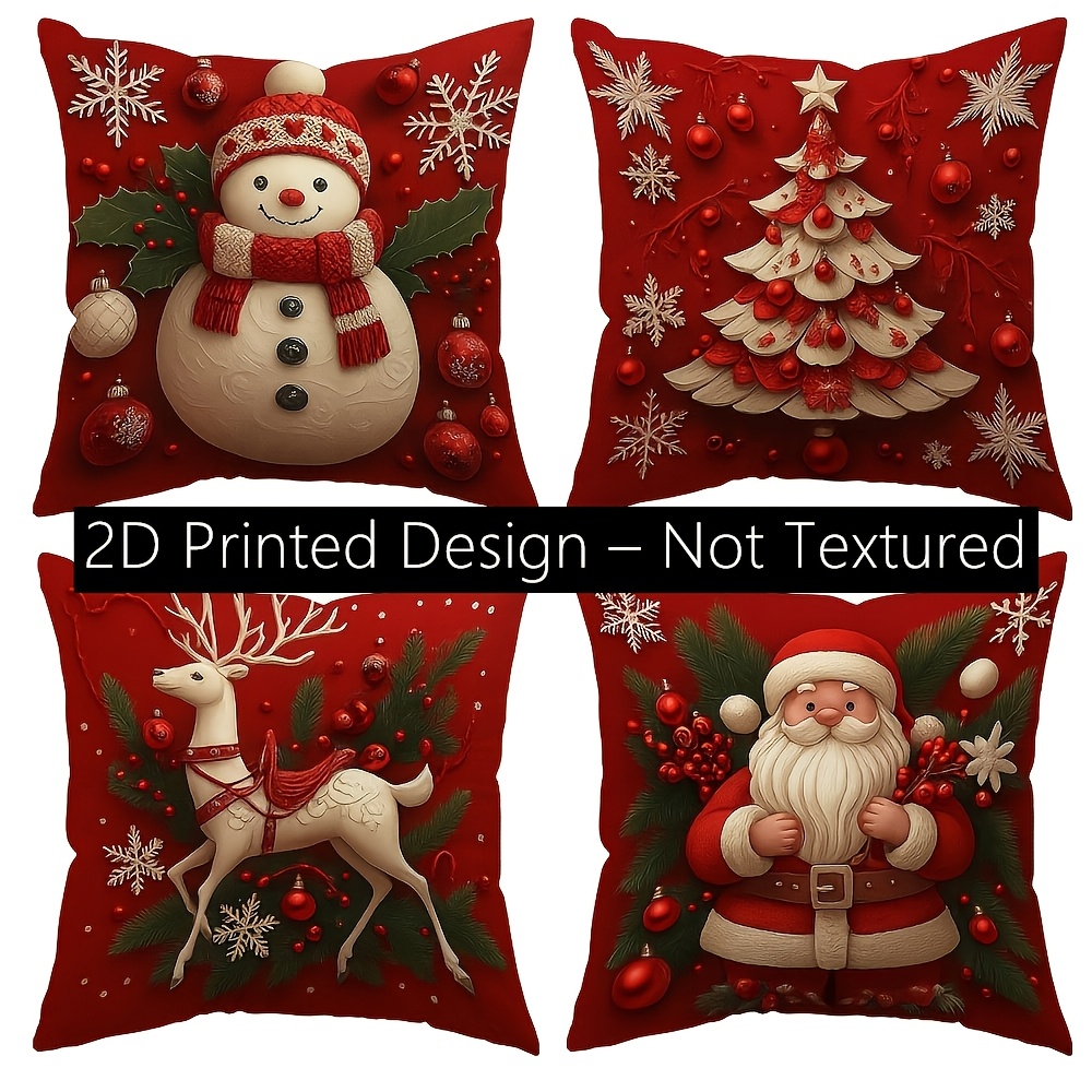 2PCS Christmas Pillow Covers 1 - Pillow Insert 18X18 评论和价格